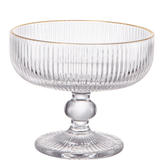 Jogo 6 Taças de Sobremesa de Vidro Graffiato 310ml - Ela Decora